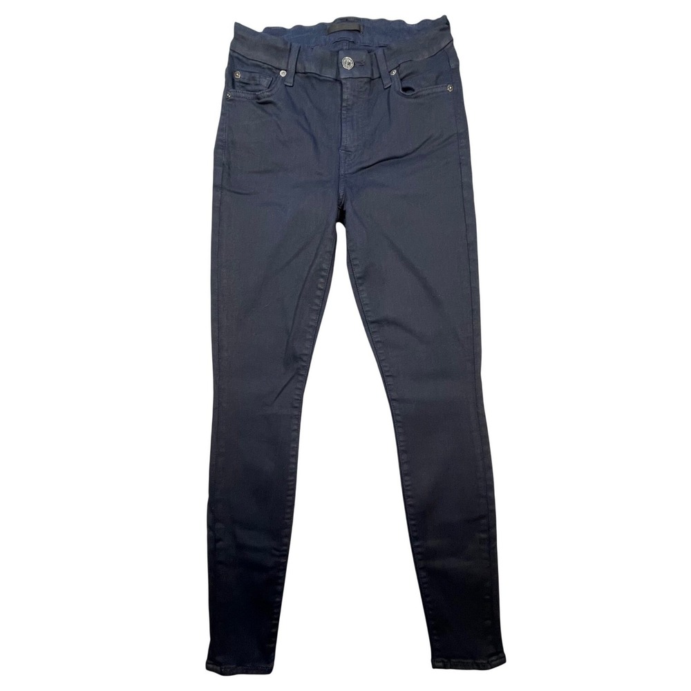 7 For All Mankind Navy Blue Stretch Skinny Jeans Women 26